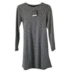 Topshop Womens Heather Gray Long-Sleeve Knit Dress Size US 2 UK 6